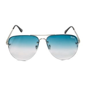 QUAY muse sunglasses in light blue ombre